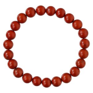 Red Jasper Bracelet for Women Men's Gifts - Protection Healing Crystal Bracelet - 8mm Gemstone Beaded Adjustable